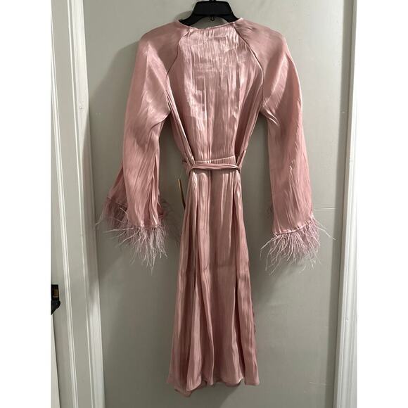 O.p.t. Mardilono Wrap Dress In Pink size XS MISSING TASSELS - Picture 11 of 11